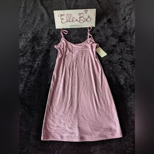 Purple Ribbed Dress XS